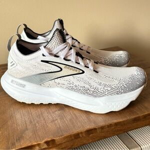 Brooks White and Black Athletic Sneakers